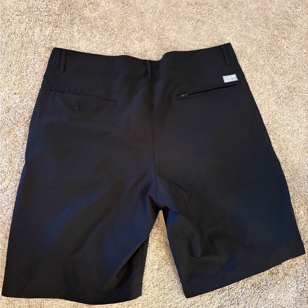 DIXXON Men's Classic Black Flat Front Shorts